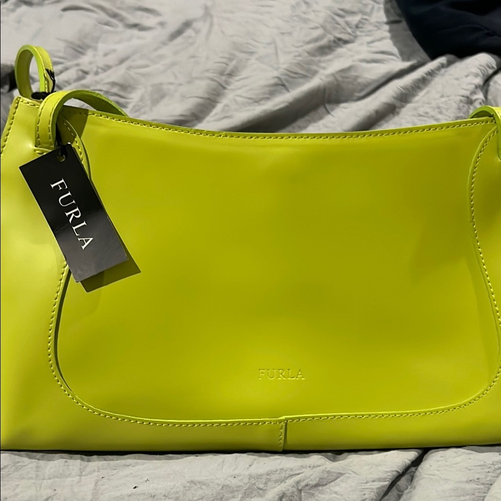 Furla Women's Lime Green Bag- new with tags